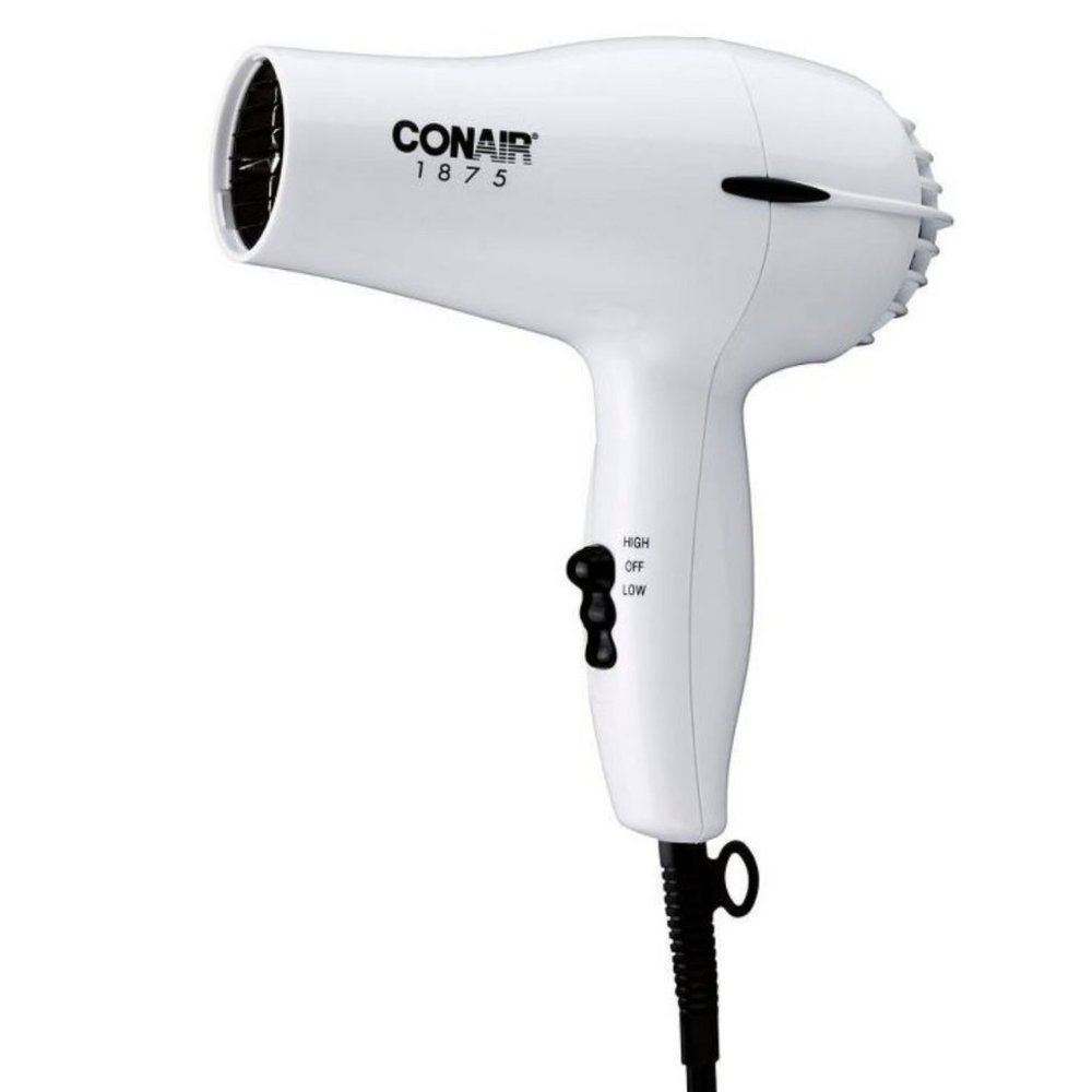 Conair White Hair Dryer [Mid-size 1875 Watts]